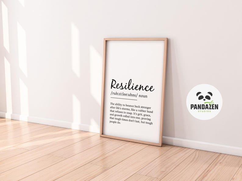 Resilience Definition Print, Printable Wall Art, Resilience Quote, Gym Poster, Motivational Wall Art, Inspirational Poster, Digital Download
