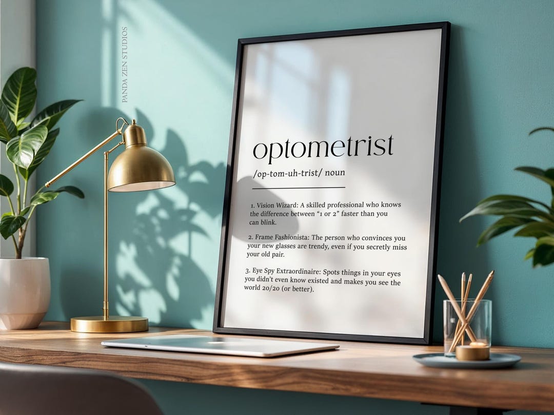 Optometrist Definition Print, Eye Doctor Office Wall Art, Vision ...