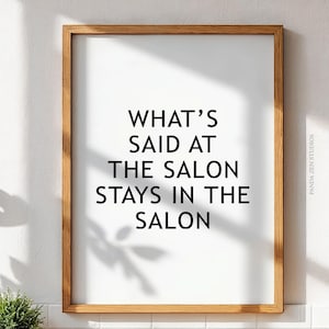 Hair Salon Decor, Hair Salon Print, Gift For Hairstylist, Hairstylist Art Print, Hairdresser Gift, Hair Salon Wall Art, Hair Salon Art Print