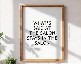 Hair Salon Decor, Hair Salon Print, Gift For Hairstylist, Hairstylist Art Print, Hairdresser Gift, Hair Salon Wall Art, Hair Salon Art Print