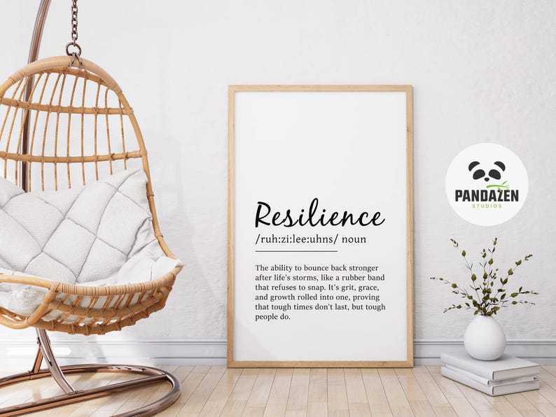 Resilience Definition Print, Printable Wall Art, Resilience Quote, Gym Poster, Motivational Wall Art, Inspirational Poster, Digital Download