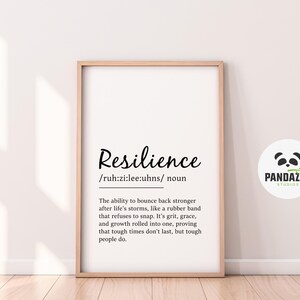 Resilience Definition Print, Printable Wall Art, Resilience Quote, Gym Poster, Motivational Wall Art, Inspirational Poster, Digital Download