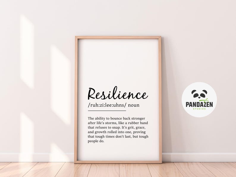 Resilience Definition Print, Printable Wall Art, Resilience Quote, Gym Poster, Motivational Wall Art, Inspirational Poster, Digital Download