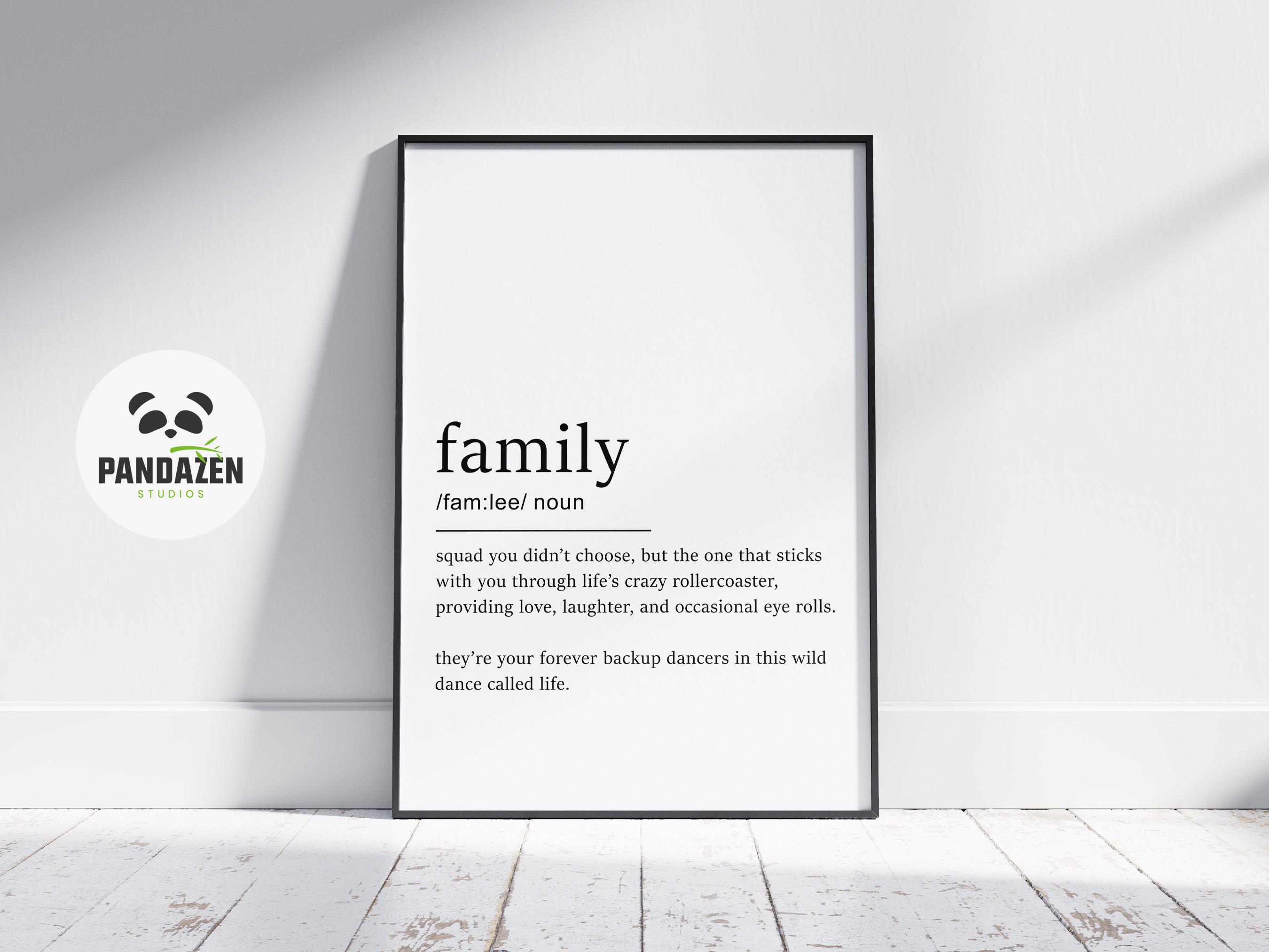 Family Definition Poster Printable, Dictionary Art, Family Art Print ...