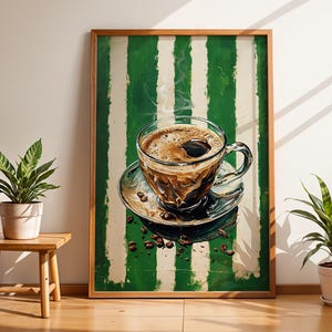 Retro Coffee Art Printable, Vintage Coffee Bar Wall Art, Digital Coffee Poster for Kitchen or Cafe, Coffee Lover Gift, Barista Poster Decor