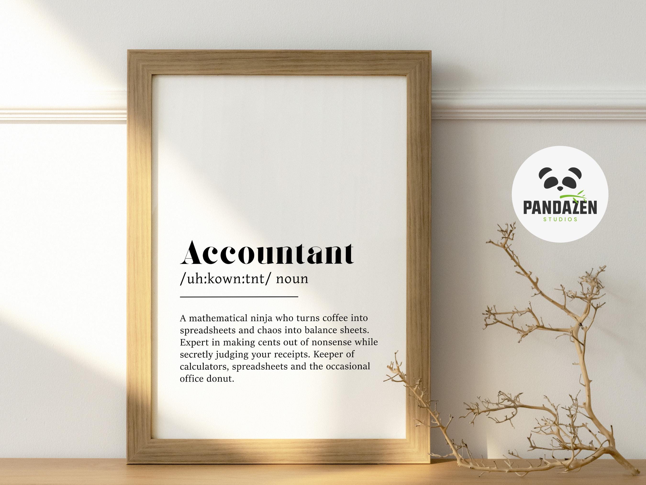 Accountant Definition Print, Gift for Accountant, Gift for Coworker ...