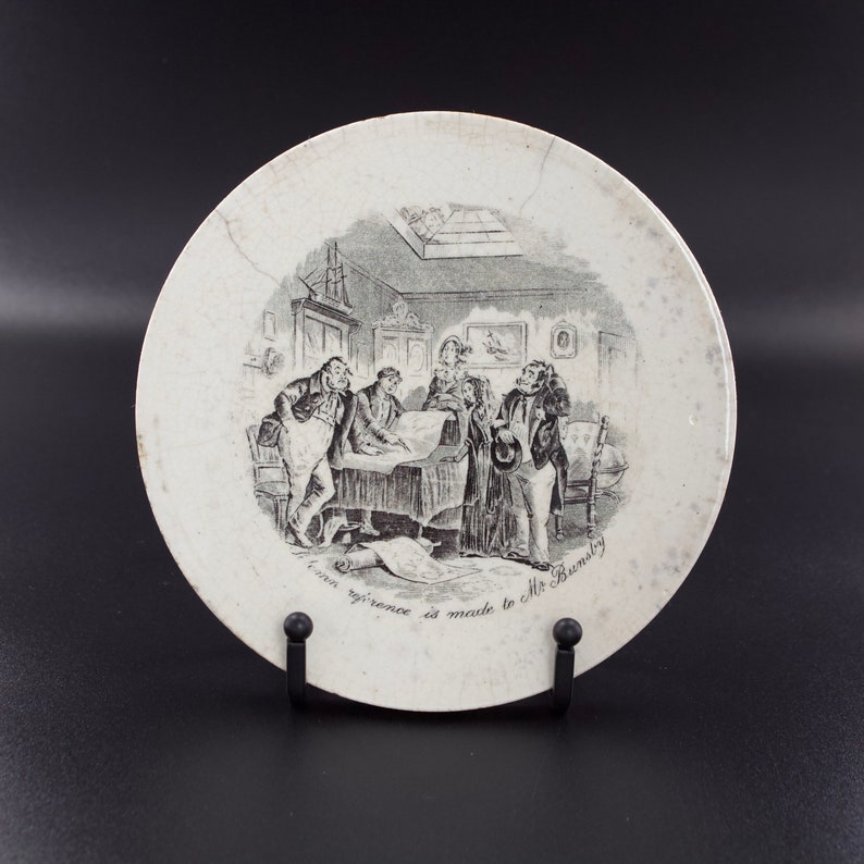 Eclipse Teapot Tile Stand Dickens Antique Transferware 