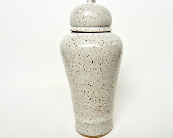 Ceramic, Tall Jar, White