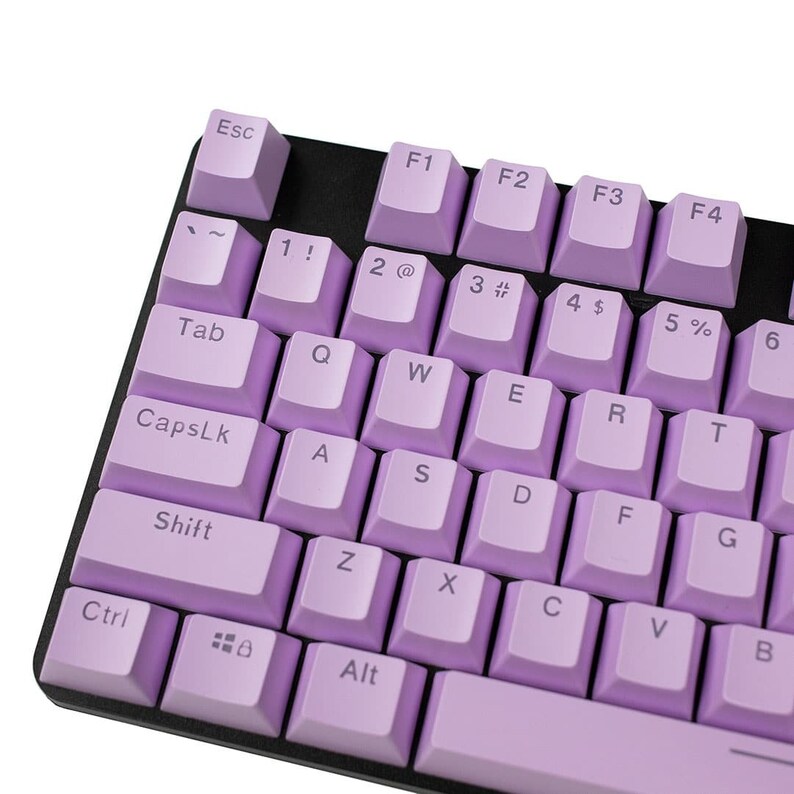 OEM Profile Translucent Mixable Keycaps Light Purple image 1