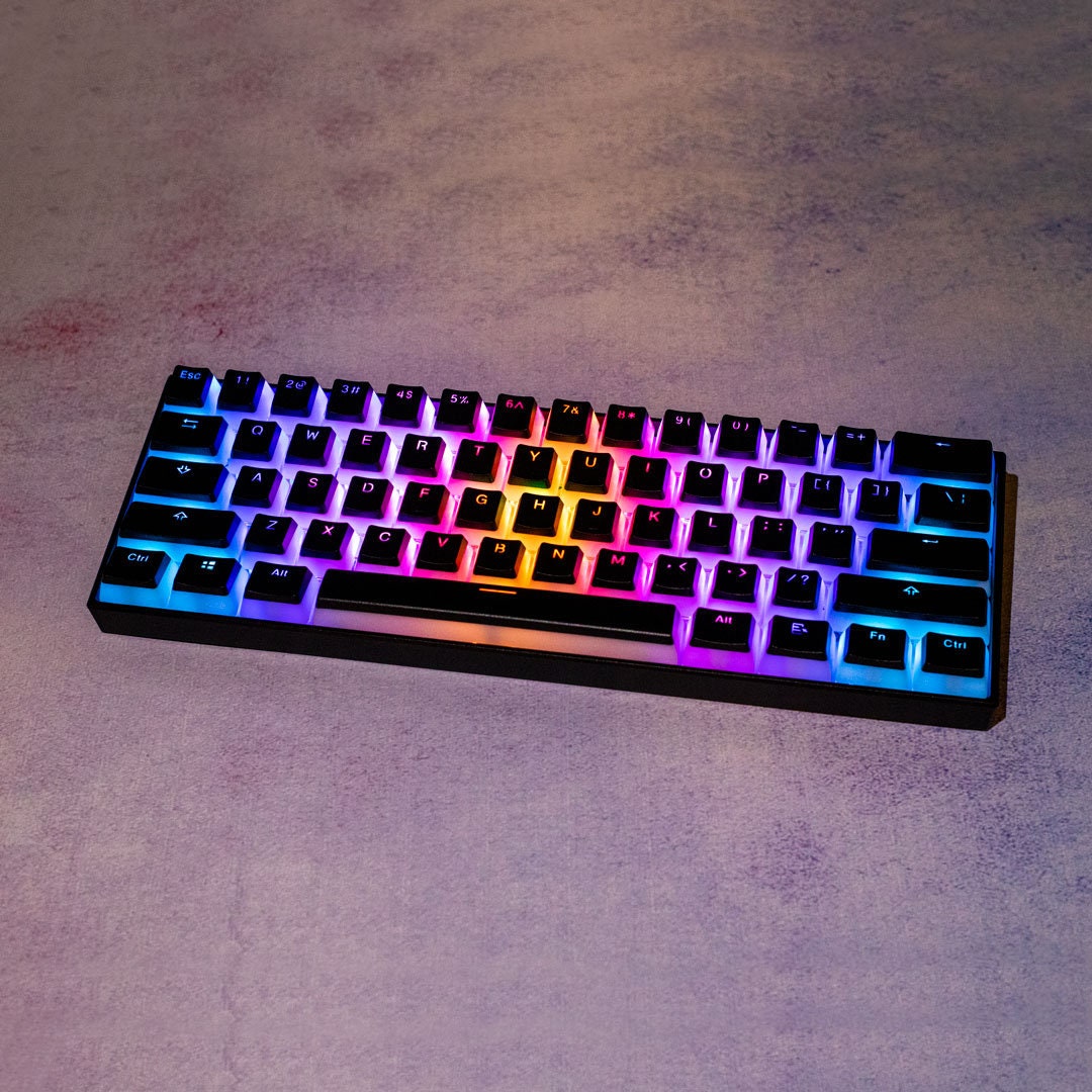 OEM PBT Pudding Keycaps Black and White 104 Keys Etsy