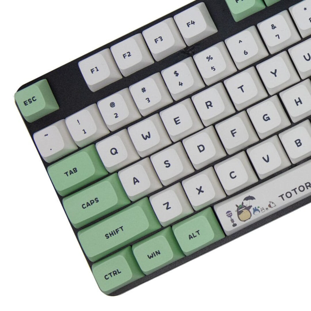 XDA Profile Green Totoro Mechanical Keyboard Keycaps Etsy