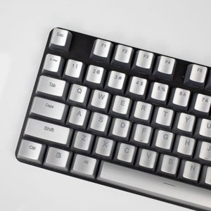 OEM Electroplated Metallic Matte Silver Keycaps