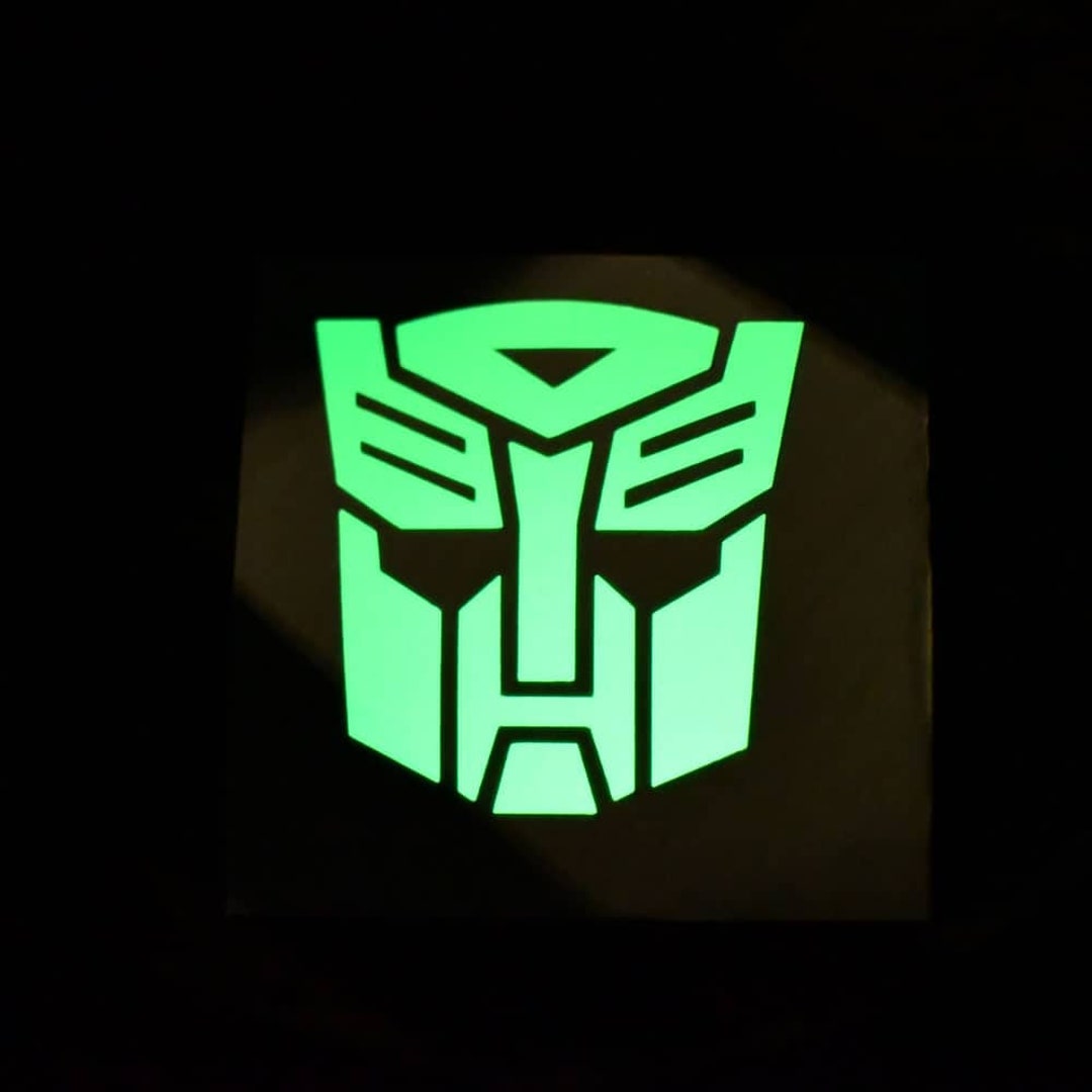 Autobot Glow in the Dark Vinyl Decal Etsy