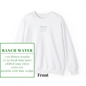 Ranch Water Recipe Crewneck Sweatshirt