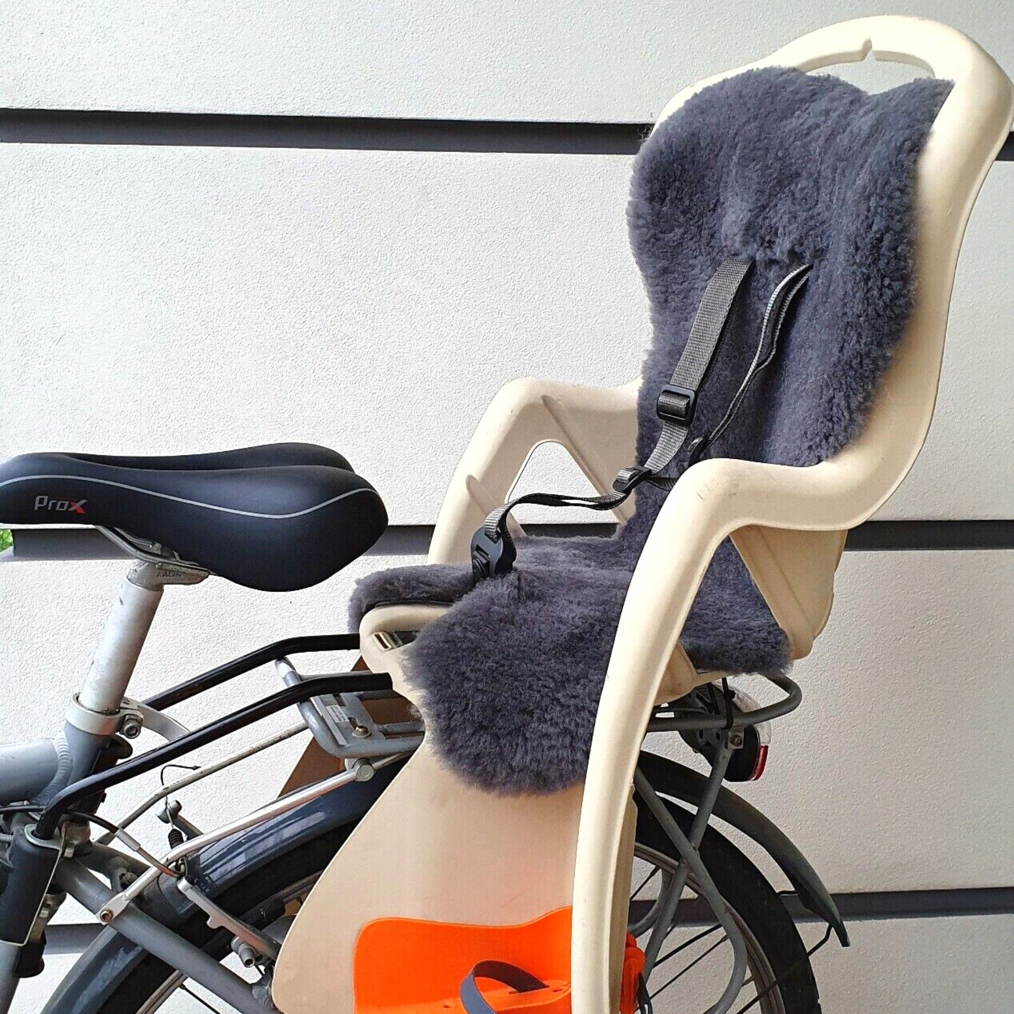Luxus Schaffell Fahrradsitz dick gepolstert breit Fahrrad