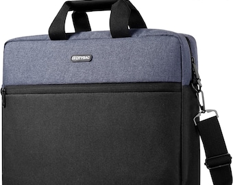 15.6" Laptop Bag Case Computer Briefcase Notebook Padded Shoulder Strap Unisex