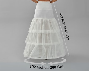 Wedding Dress Underskirt, White Petticoat