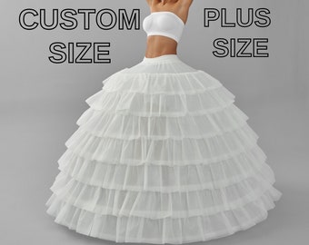 Plus Size Petticoat, Custom Size Underskirt,  Ball Gown Crinoline