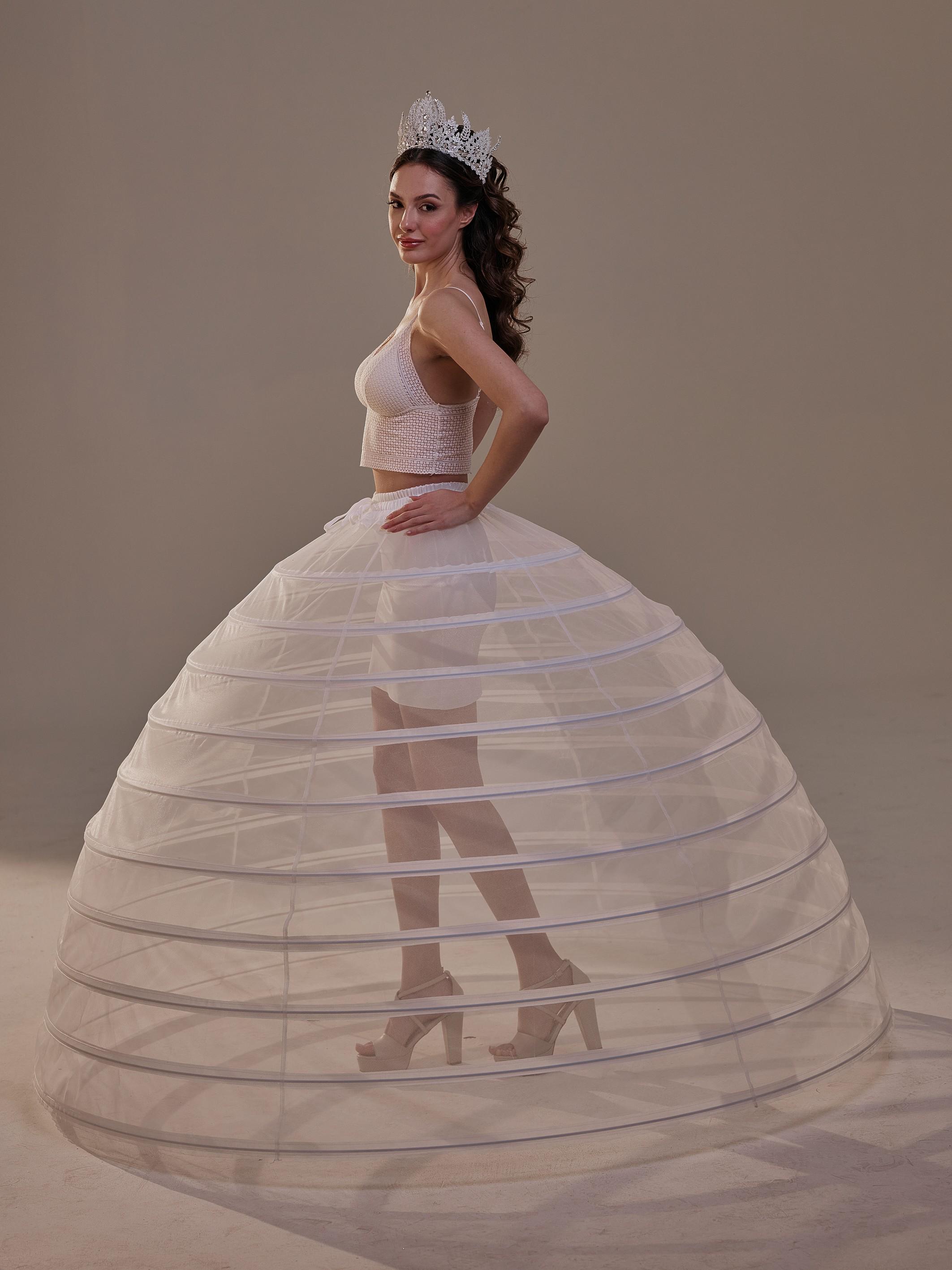 crinoline for prom dress Crinoline Petticoat Skirt ,hoop Skirt for Ball Gown, Wedding & Quinceañera  Underskirt