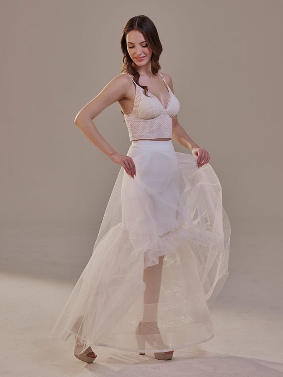 Mermaid Petticoat With Corsage and Hard Net Tulle Underskirt ,wedding  Crinoline With Petticoat Netting Fabric - Etsy Canada