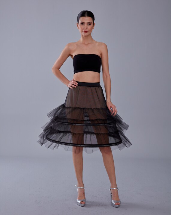 Black Petticoat, Lining Skirt Petticoat, Wedding Dress Underskirt, halloween costume