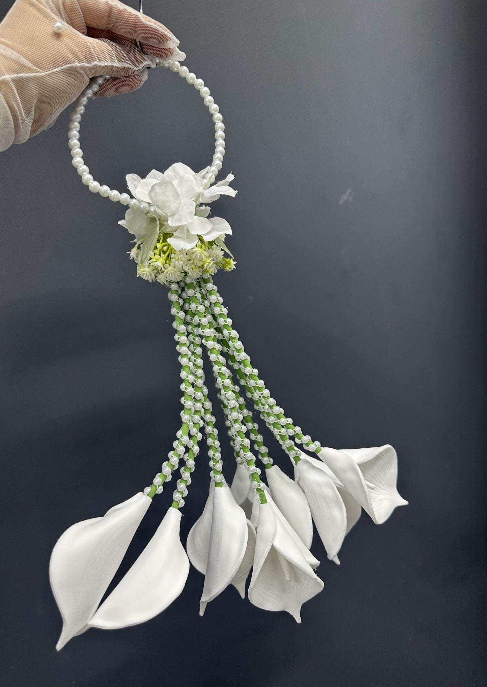 Pearl Hoop Bouquet - Etsy