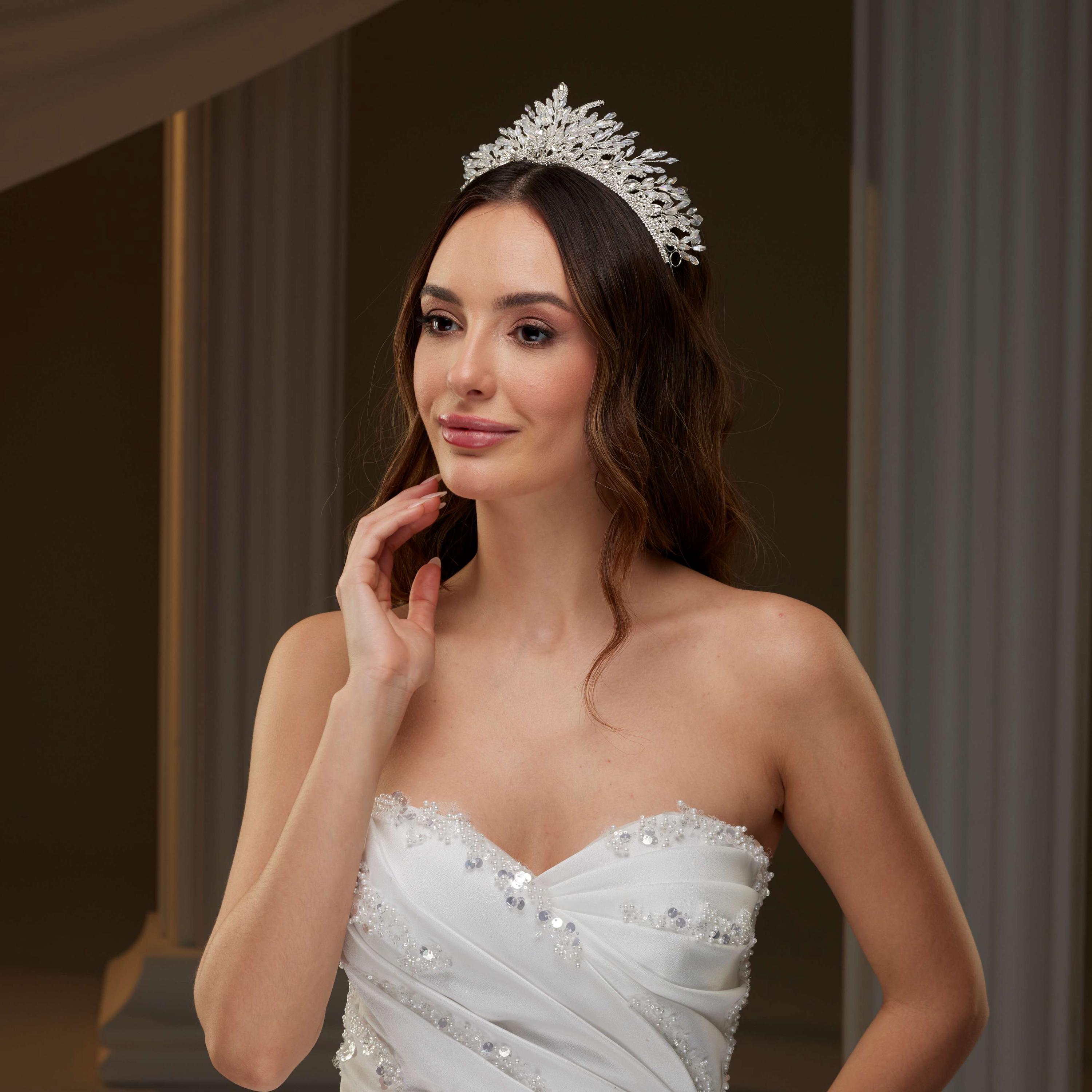 Rhinestone and Crystal Bridal Crown -wedding Hair Jewelry- Elegant Hair Rhinestone and Crystal Bridal Crown -wedding Hair Jewelry- Elegant Hair