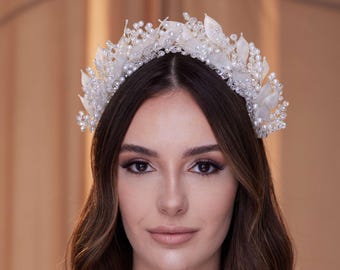 Set 4 Fasce Per Capelli Da Sposa Con Cristalli, Fiori E Farfalle - Accessori Eleganti Con Strass Argento Per Donne