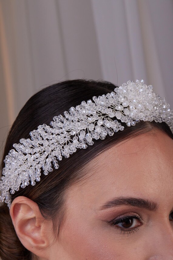 Hair band with crystals hand made . How to Make Magical Headbands with Pearls and Crystals  main image 2