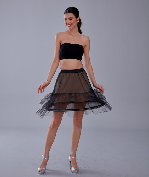 black petticoat dress Petticoat Kilt in Black Twill Taffeta (In Stock) *