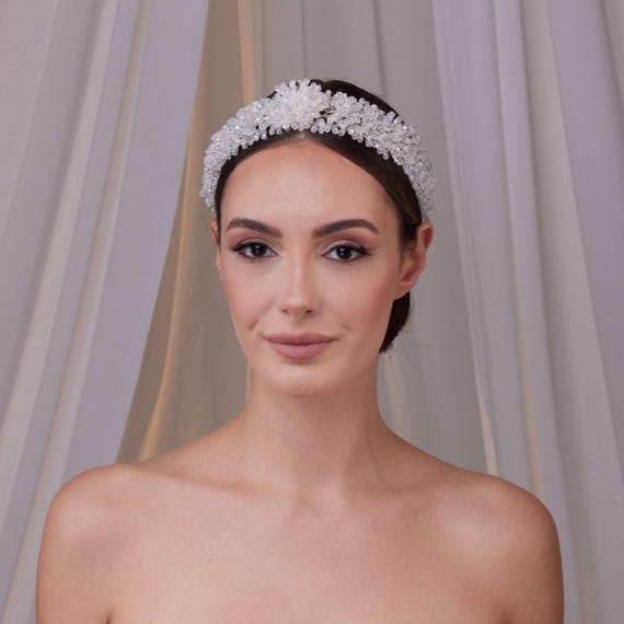 Bandeau Pour Cheveux Mariage Serre-tête Mariage Cristal - Argenté