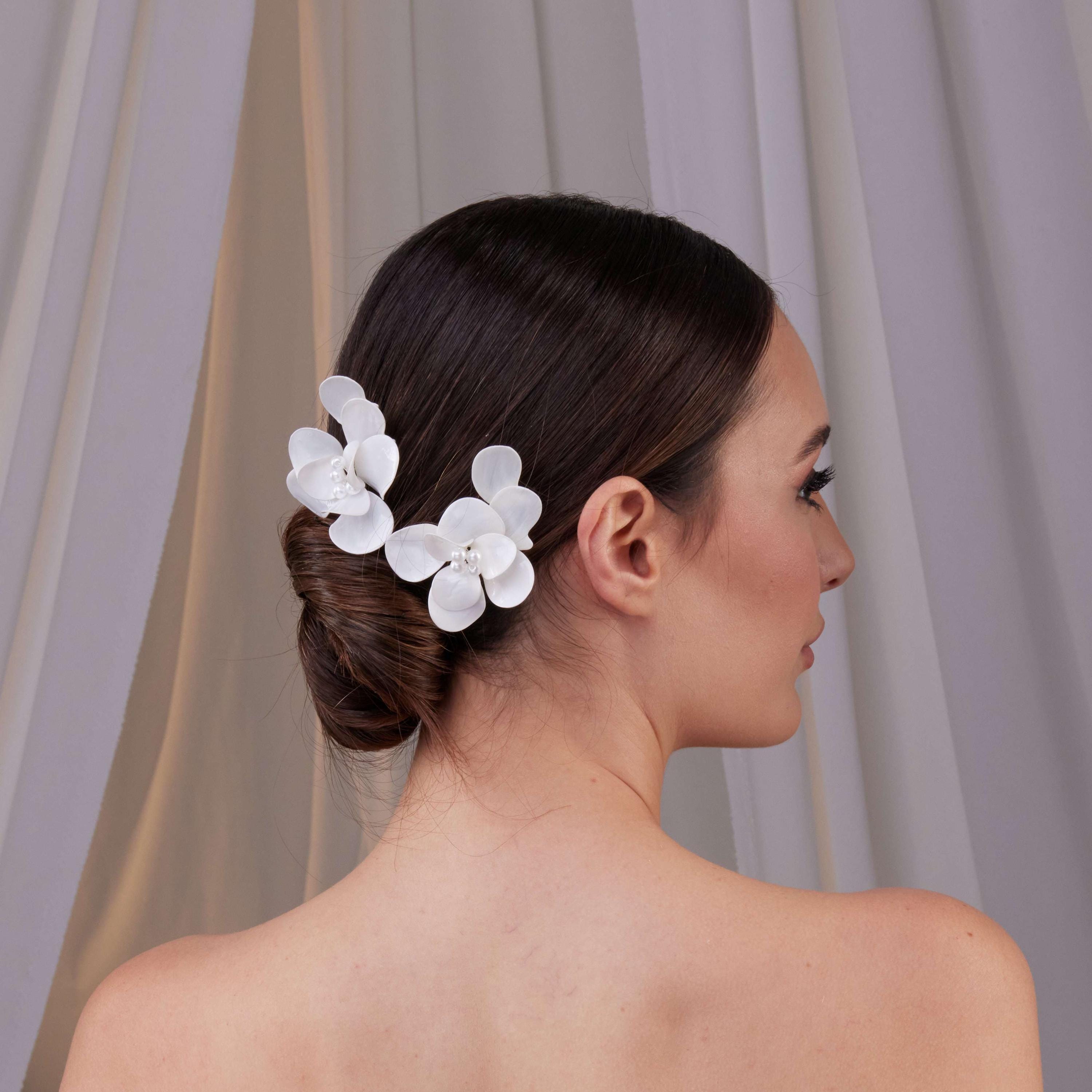 Two-piece Flower Hair Pin Set – Easy-to-style Hair Pins for  display picture 2
