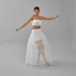 Wedding Dress Underskirt, White Petticoat