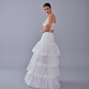 Bridal Gown Underskirt, White Petticoat