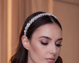 Handmade Crystal Rhinestone Hairband – Bridal Hair Jewelry