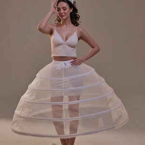 Short Crinoline Petticoat Skirt , Hoop Skirt for Wedding Dress & Quinceañera