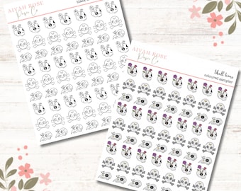 witchy icon planner stickers, icon planner stickers, witch planner stickers, pagan icon stickers, skull icon planner stickers