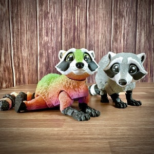 Waschbär - Gliedertiere! Originalgetreue Spielzeuge mit Artikulation, Schnackgeräusche und Posen zum Aufstellen!