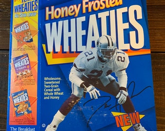 Deion Sanders of the Dallas Cowboys Honey Frosted Wheaties Box 1995