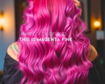 Color de cabello Rosa Magenta Intenso, tinte para el cabello sin daños (100 ml)
