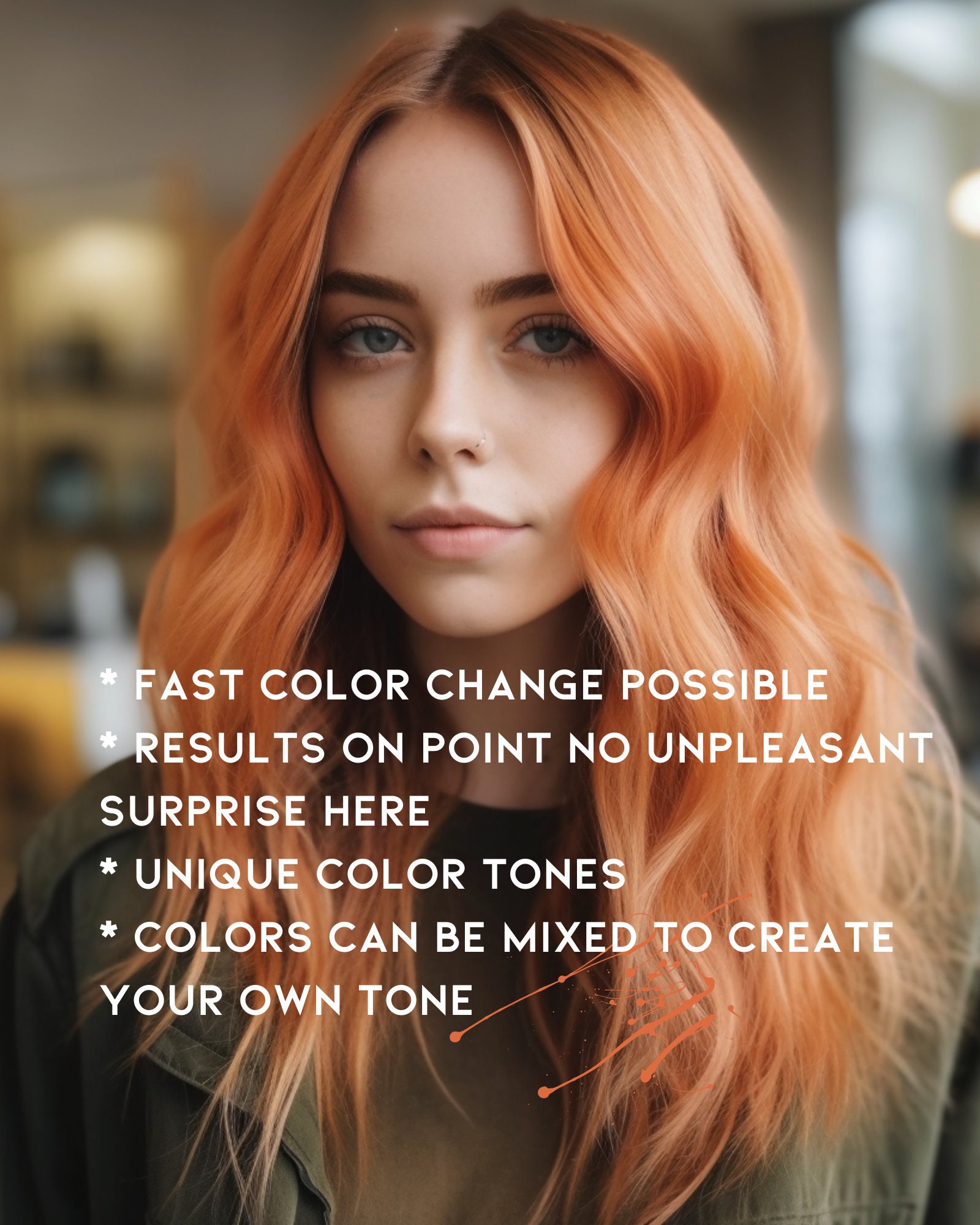 Pastel Peachy Orange Colorconditioner, Vivid Hair Color, Hair Dye, 200 Ml Etsy