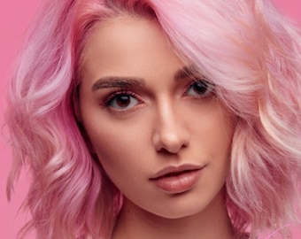 Pastel Cotton Candy Pink hair color, damage-free hair dye (100 ml)