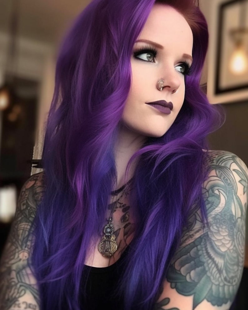 Intense Violet Purple Hair Color, Damagefree Hair Dye 200 Ml Etsy