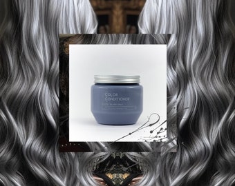 Pastel Silver Gray damage free hair color, hair tonner, silver hair dye 200 ml