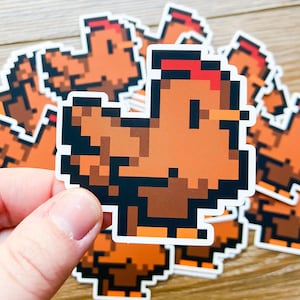 Pixel Chicken Sticker