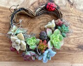 Mini Succulent Heart Wreath