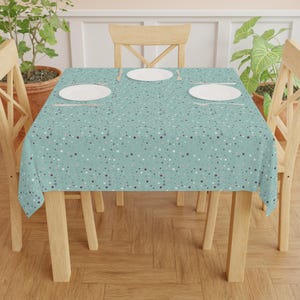 Retro Dots Delight – Polka Dot Tablecloth for Square & Round Tables, Vintage Table Decoration