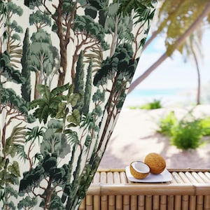Botanical Blackout Curtain: Floral Greenery Room Darkening Drapes