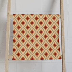 Essuie-mains design rétro, décoration de cuisine élégante, cadeau pour maman, serviette de salle de bain, essuie-mains bohème, cadeau de pendaison de crémaillère, torchon de cuisine unique