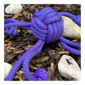 Octopus Rope Dog Toy Upcycled Durable Made to Order Blueberry